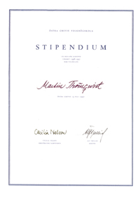 STRA GREViE FOLKHGSKOLA STiPENDiUM UR SKOLANS SAMFOND LSRET 19961997 HAR TiLLDELATS Martin Thrnquist STRA GREViE 13 MAJ 1997 CECiLiA NELSON, ORDFRANDE SAMFONDEN OCH ALF TRELLiD, REKTOR